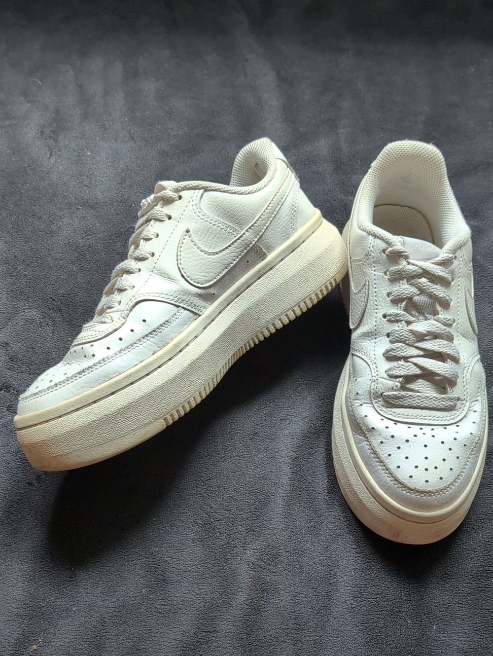 Nike Women’s Low-Top Platform Sneakers in Off-White/Cream